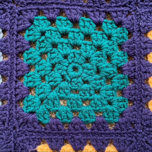 Granny Square Afghan Throw Blanket - Picture 6 of 12